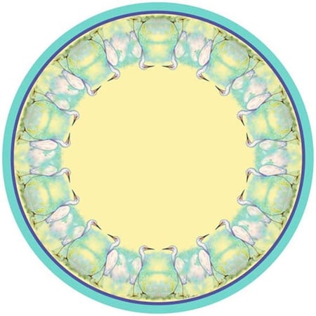 Betsy Drake Betsy Drake TR025 58 in. Egret Round Table Cloth TR025